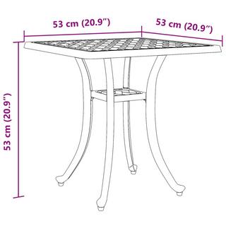 VidaXL Table de jardin aluminium  