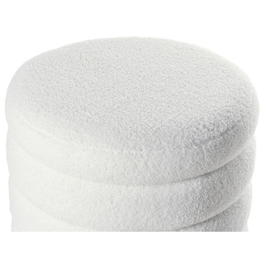 Beliani Pouf aus Bouclé Minimalistisch CHILLY  