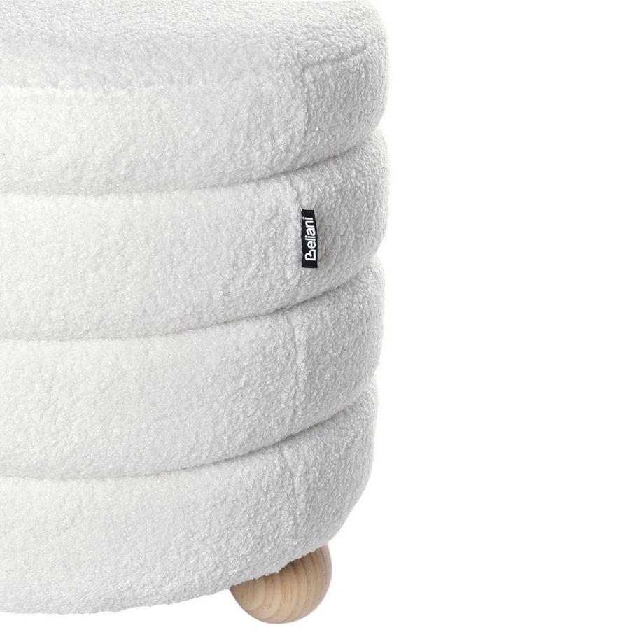 Beliani Pouf aus Bouclé Minimalistisch CHILLY  