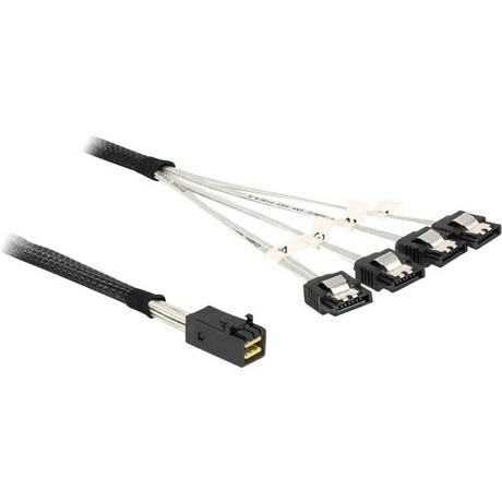DeLock  Kabel Mini SAS HD x 4 SFF 8643 zu 4 x SATA 7 Pin Buchse 