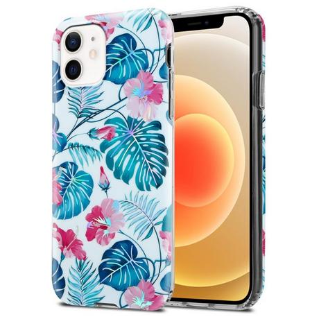 Cadorabo  Housse compatible avec Apple iPhone 12 / 12 PRO - Coque de protection en silicone TPU avec motif floral 