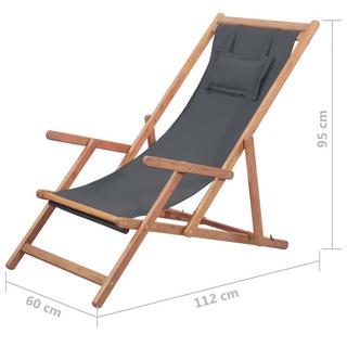 VidaXL Chaise de plage tissu  