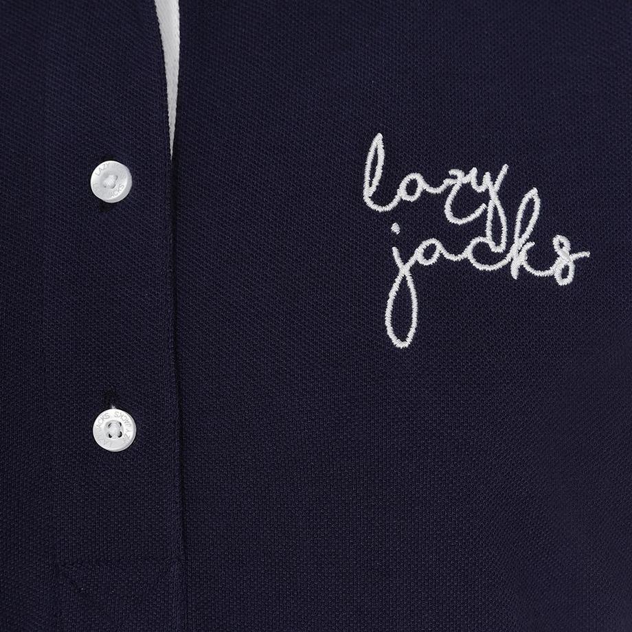 Lazy Jacks Poloshirt mit gesticktem Logo  