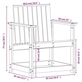 VidaXL set di mobili da giardino Legno di douglas  