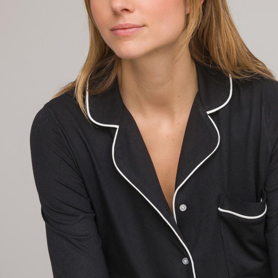 La Redoute Collections Camicia da notte con collo a revers  