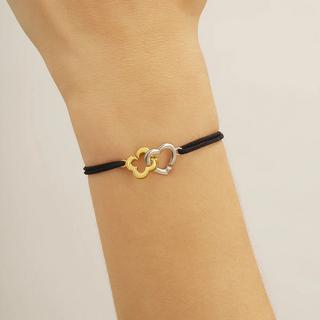 Charles Garnier  PASSION Herz- und Kleeblatt-Armband in Silber und Goldsilber 