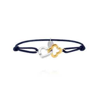 Charles Garnier  PASSION Herz- und Kleeblatt-Armband in Silber und Goldsilber 