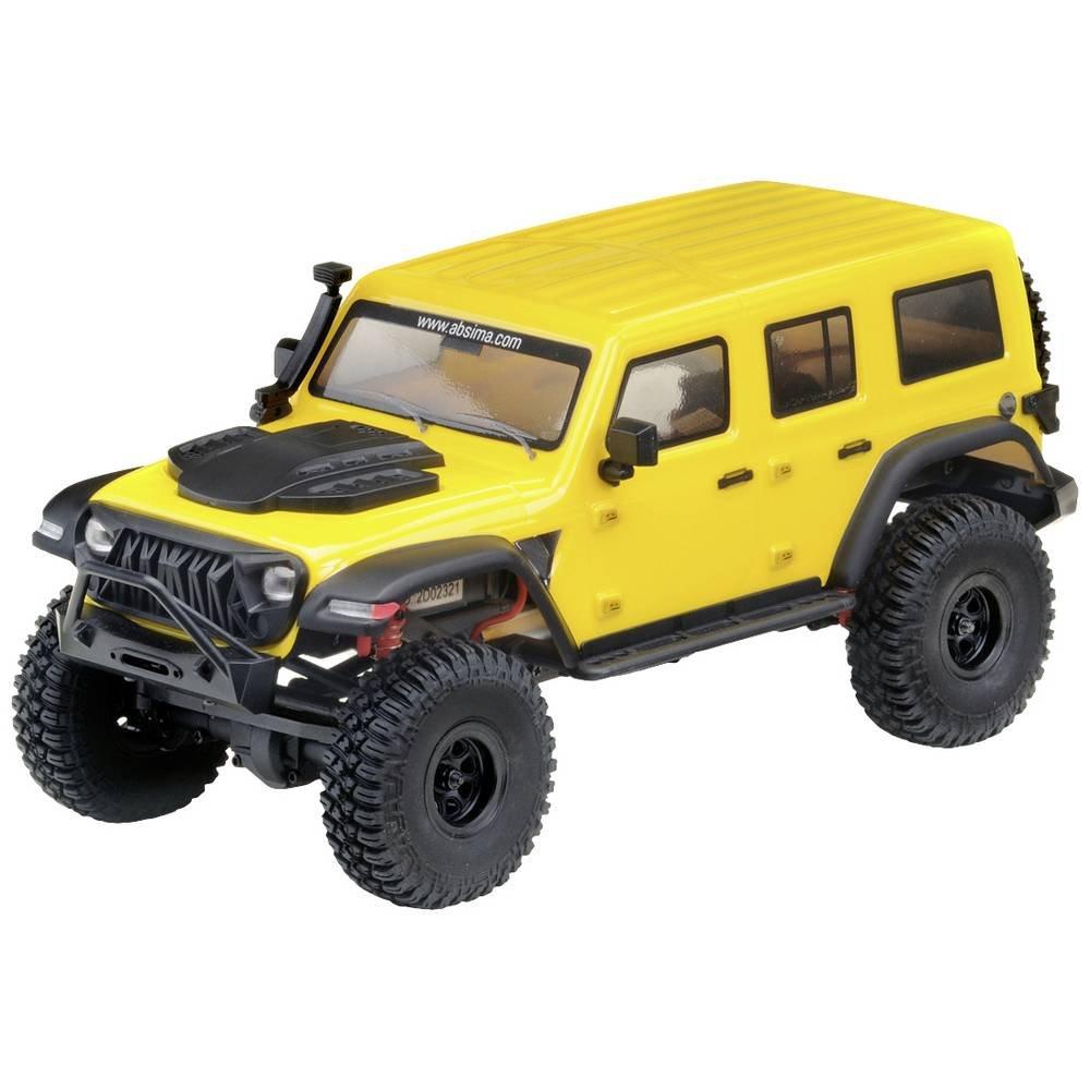 Image of RC Micro Crawler Jeep-Yellow 4WD 1:18 RTR Multicolor