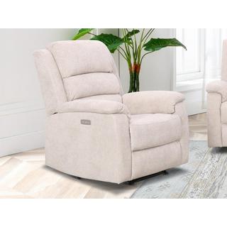 Vente-unique Couchgarnitur mit elektrischer Relaxfunktion 3+1 - Stoff - Beige - NEVERS  