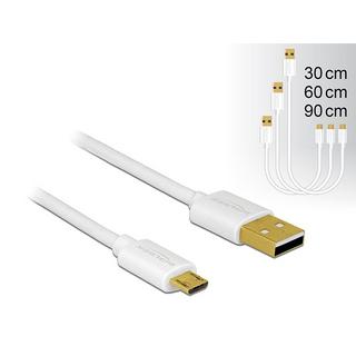 DeLock  83679 câble USB USB 2.0 USB A Micro-USB B Blanc 