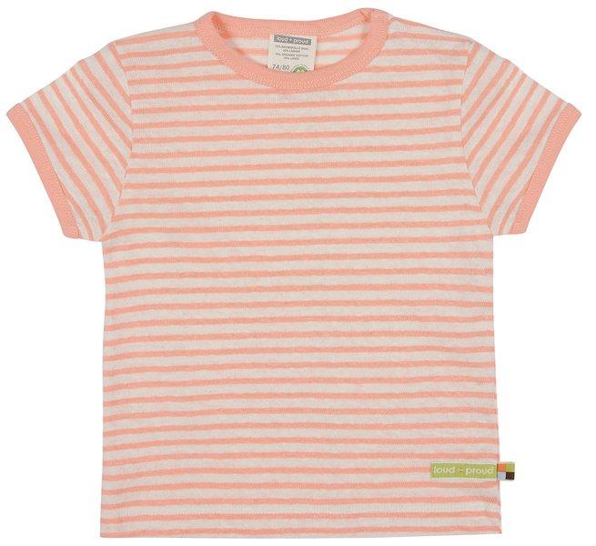 Image of T-shirt Streifen Mit Leinen Peach Jungen Pfirsich 122/128