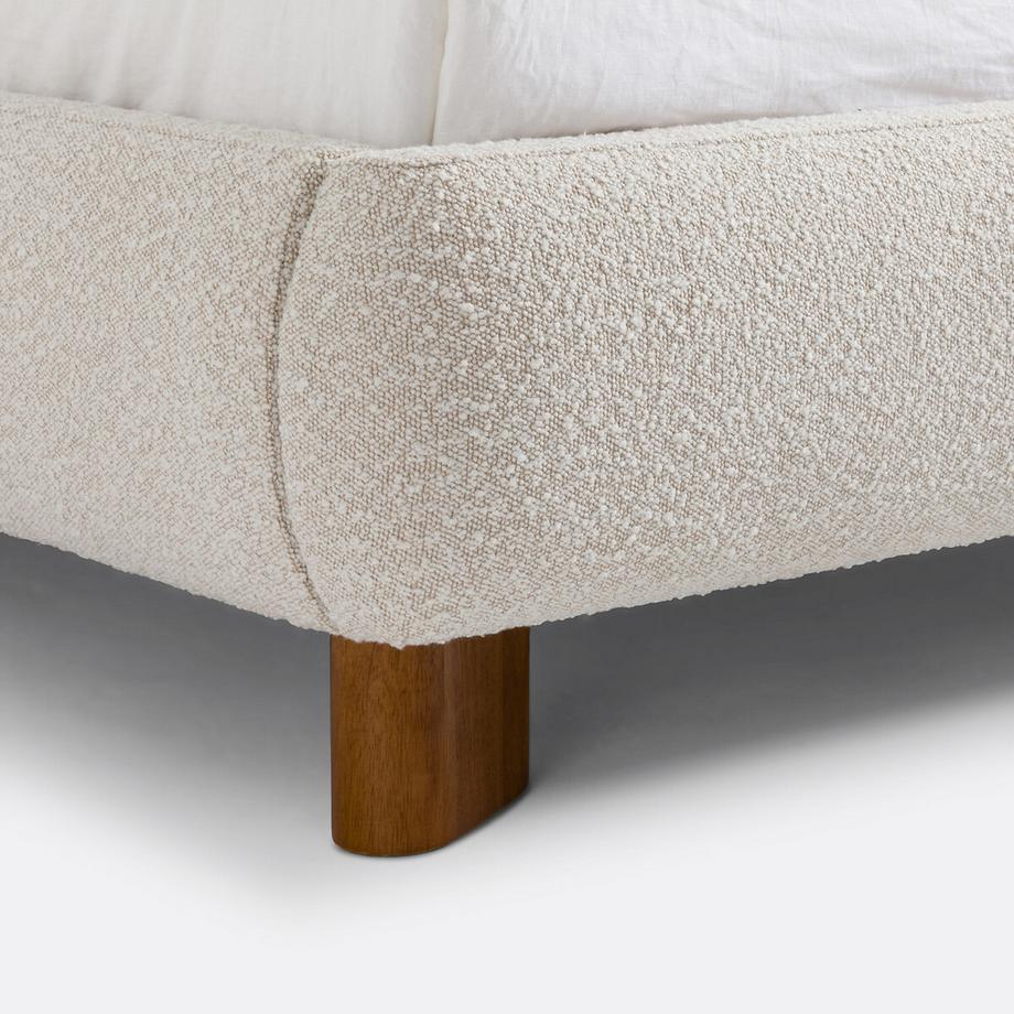 La Redoute Intérieurs Lit tissu bouclette avec sommier  