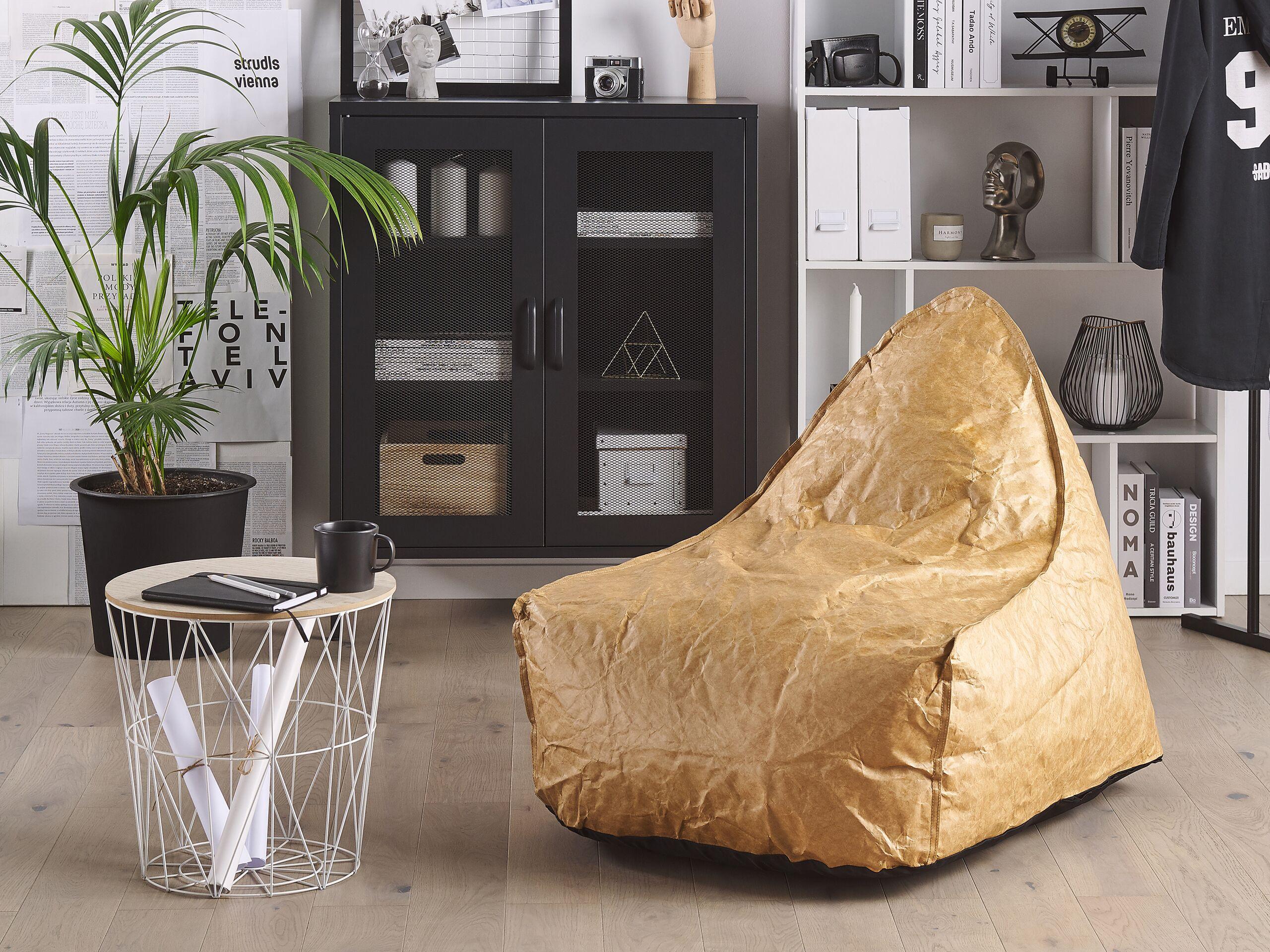 Beliani Pouf poire en Matière synthétique Moderne DROP  