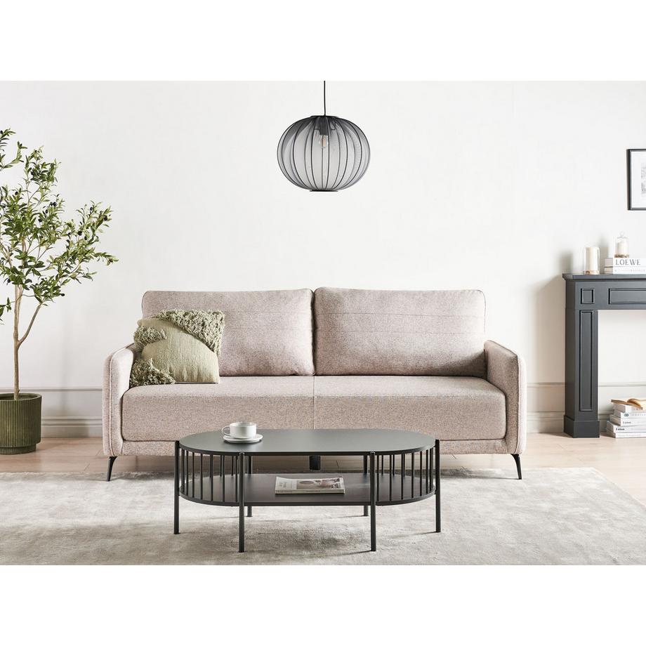Beliani Canapé-lit en Tissu Moderne HEMING  