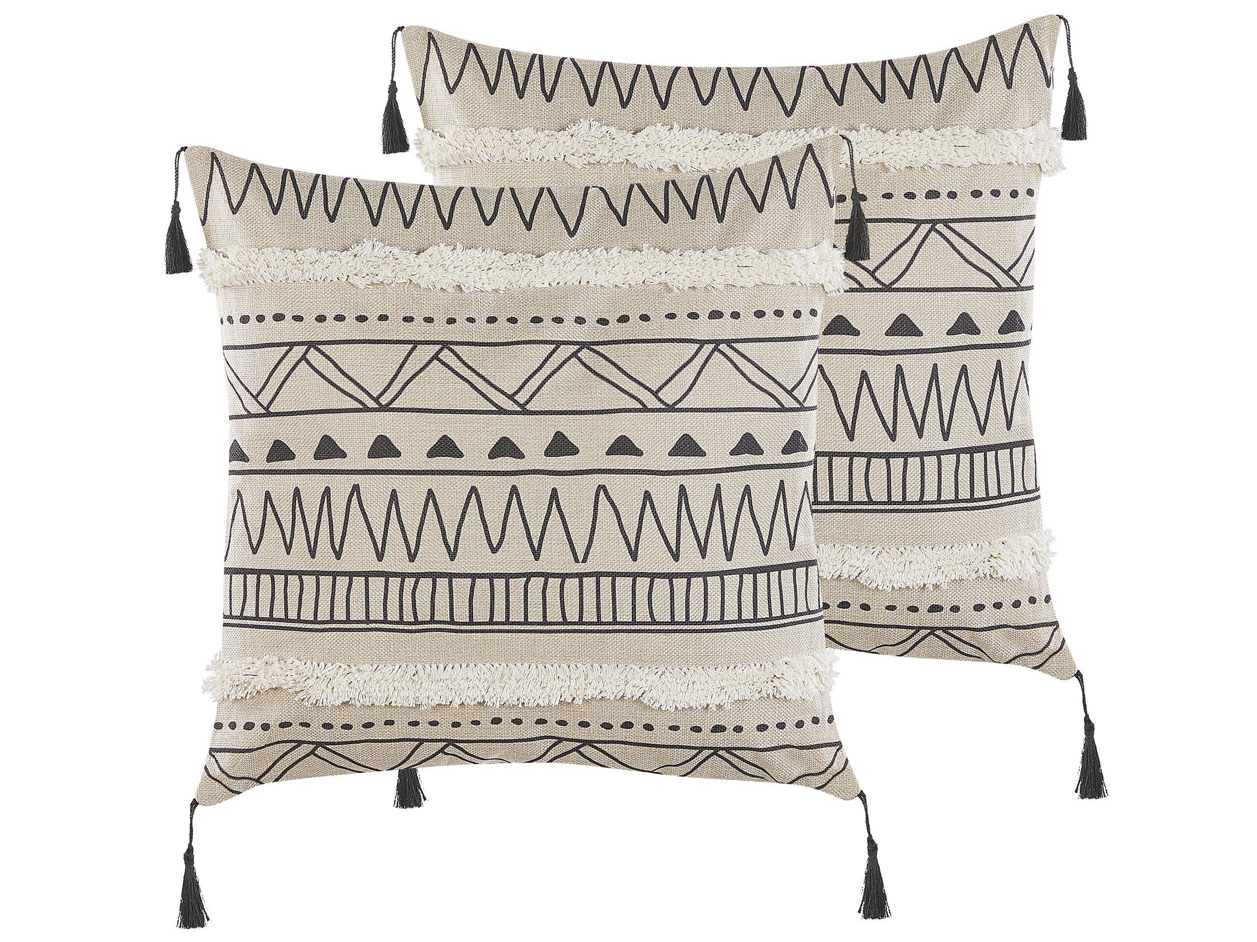 Image of Kissen 2er Set aus Polyester Boho HEUCHERA Kissen 2er Set aus Polyester Boho HEUCHERA