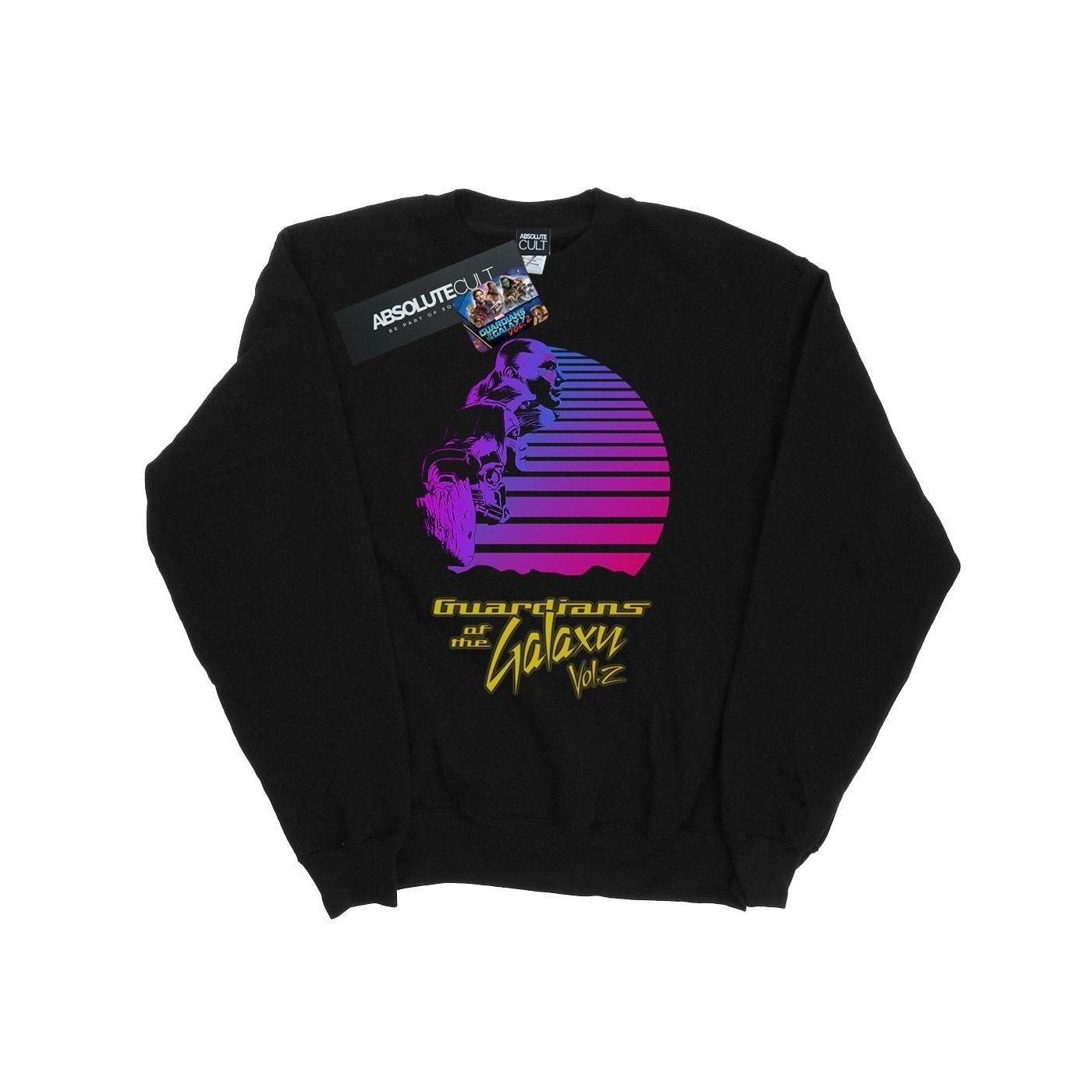 Image of Guardians Of The Galaxy Vol. 2 Retro Sweatshirt Unisex Schwarz 128