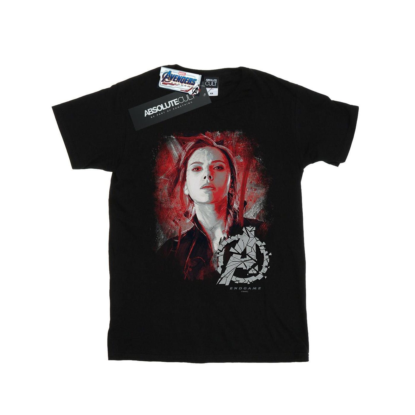 Image of Avengers Endgame Black Widow Brushed Tshirt Damen Schwarz XXL