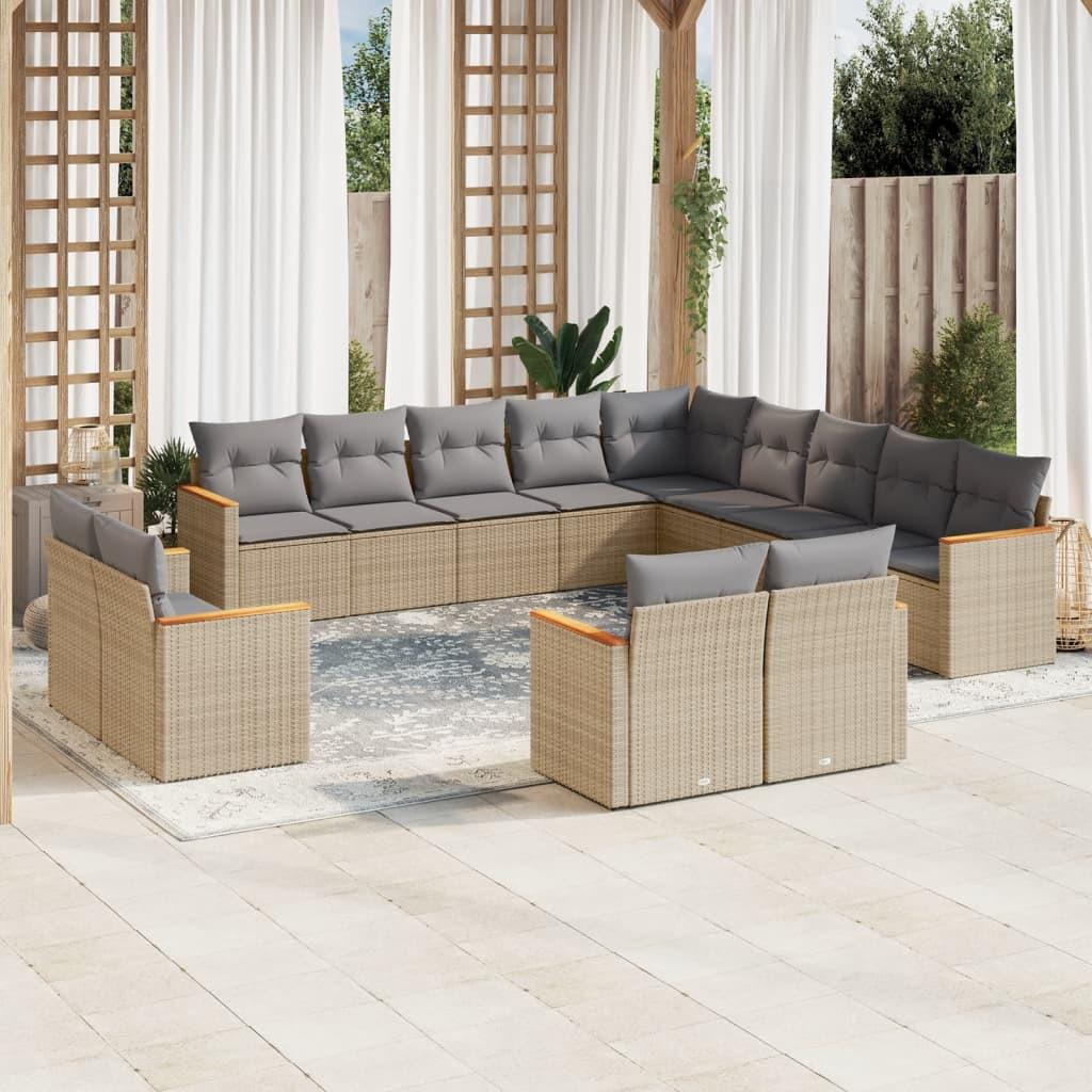 VidaXL set divano da giardino Polirattan  