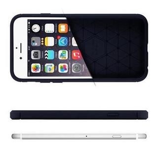 Cadorabo  Hülle für Apple iPhone 6 PLUS  6S PLUS TPU Silikon Edelstahl-Karbonfaser Optik 