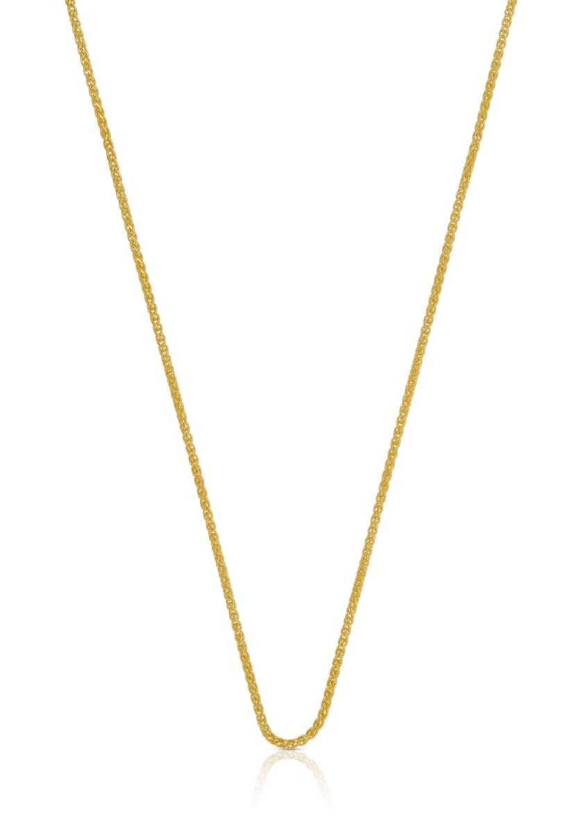 MUAU Schmuck  Collier Zopf Gelbgold 750, 1.2mm, 45cm 