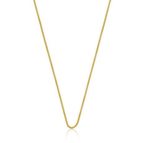 MUAU Schmuck  Collier Zopf Gelbgold 750, 1.2mm, 45cm 