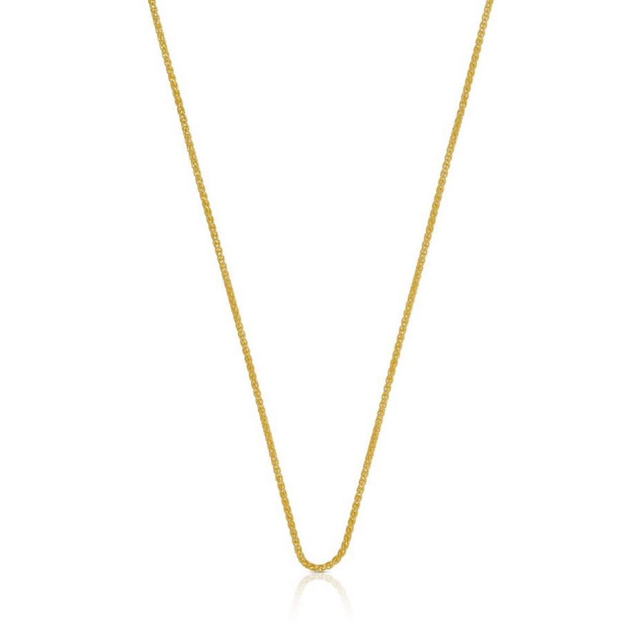 Collier palmier or jaune 750, 1,2mm, 45cm