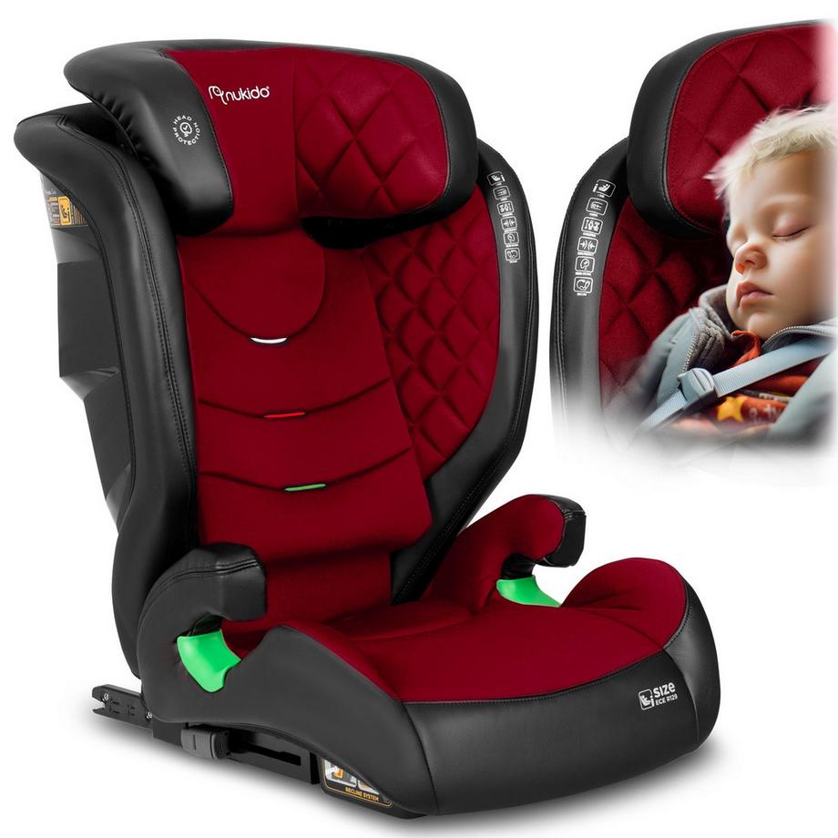 B2X  Siège auto Nukido Louis noir/rouge 15-36 kg ISOFIX 