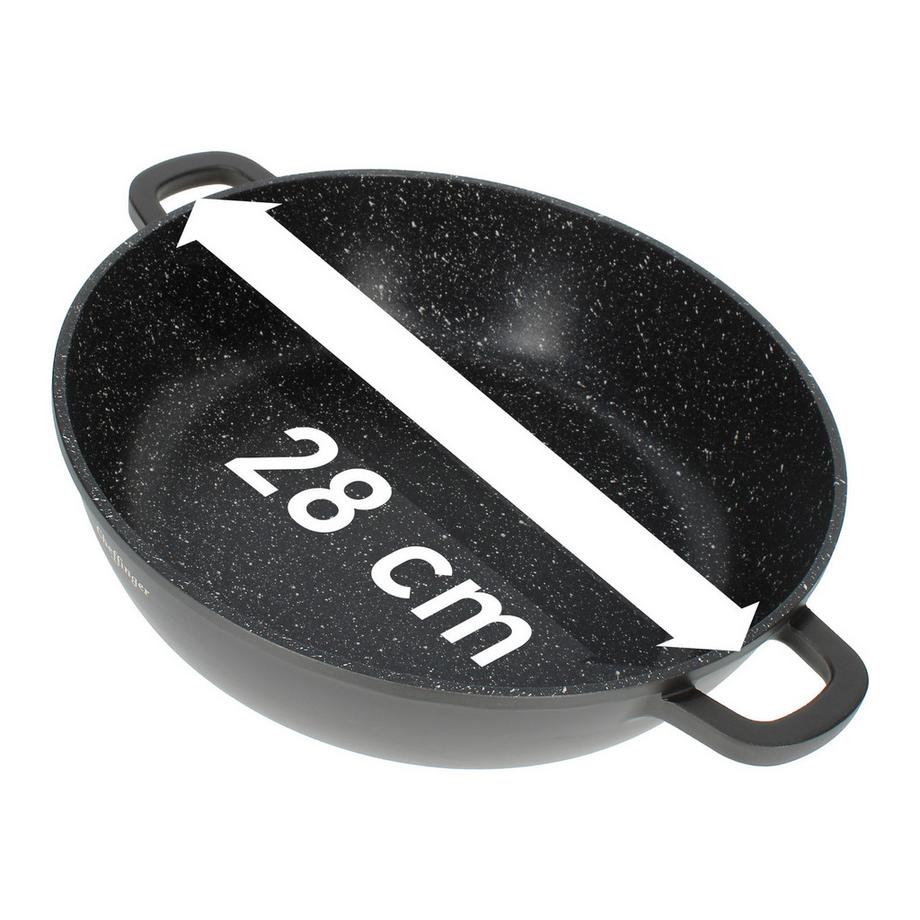 Cheffinger Marmite à Tajine 28 cm Revêtu en Marbre  