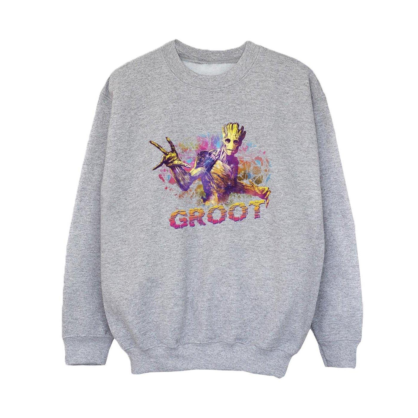 Image of Guardians Of The Galaxy Abstract Groot Sweatshirt Unisex Grau 128