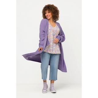 Ulla Popken  Cardigan long, en forme d'œuf, oversize, manches chauve-souris 