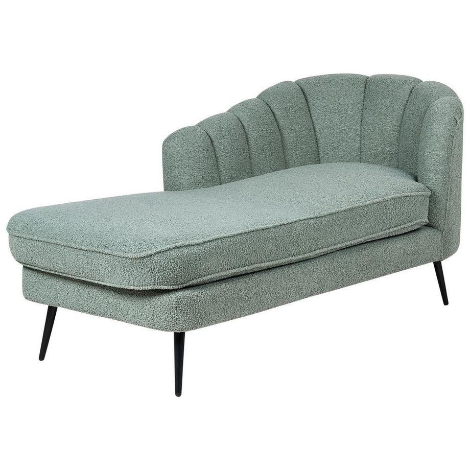 Beliani Chaise longue côté droit en Bouclé Glamour ALLIER  