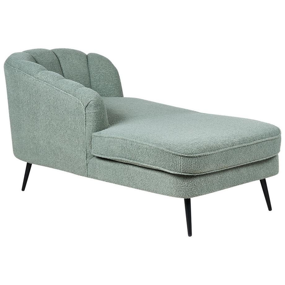 Beliani Chaise longue côté droit en Bouclé Glamour ALLIER  
