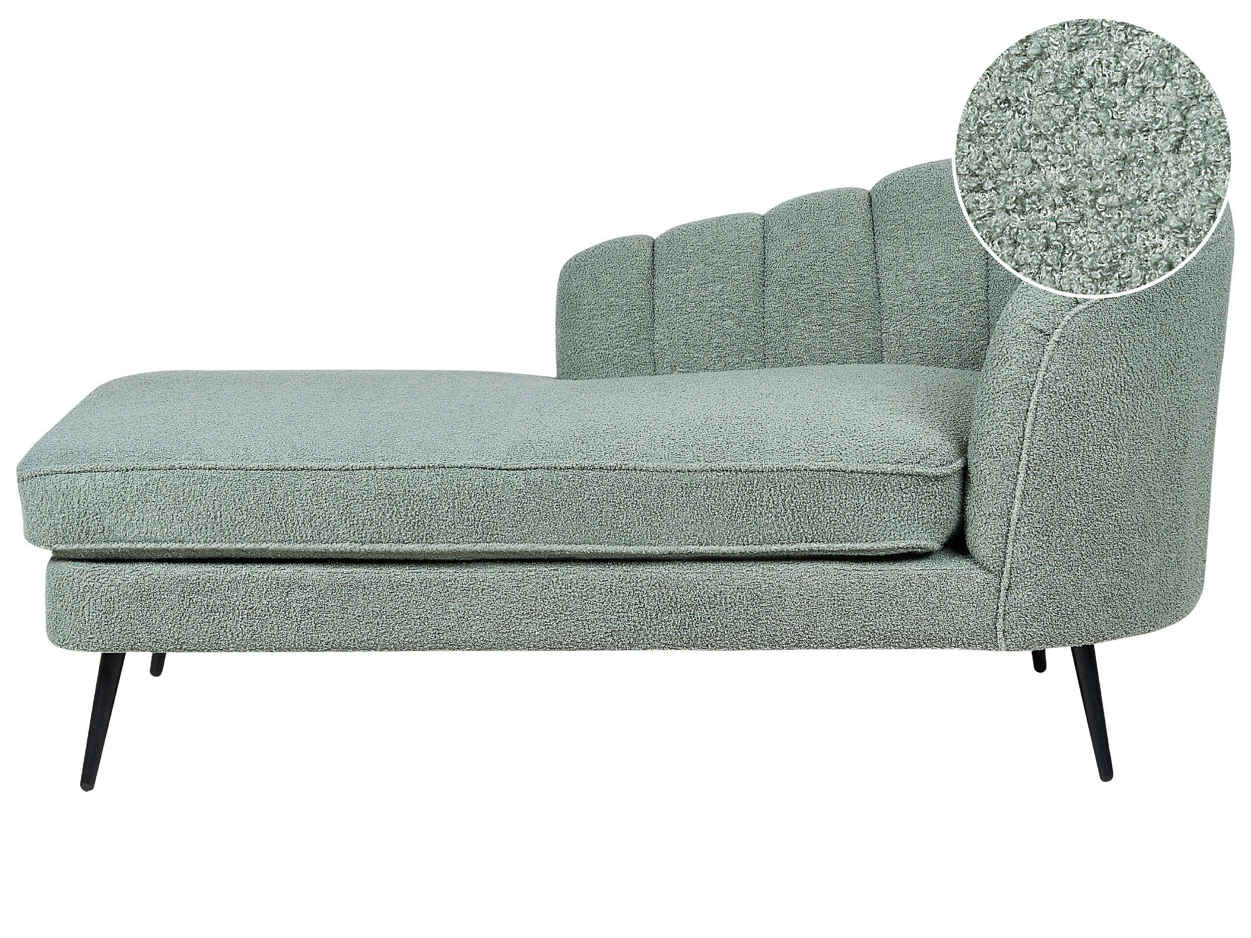 Beliani Chaise longue en Bouclé Glamour ALLIER  