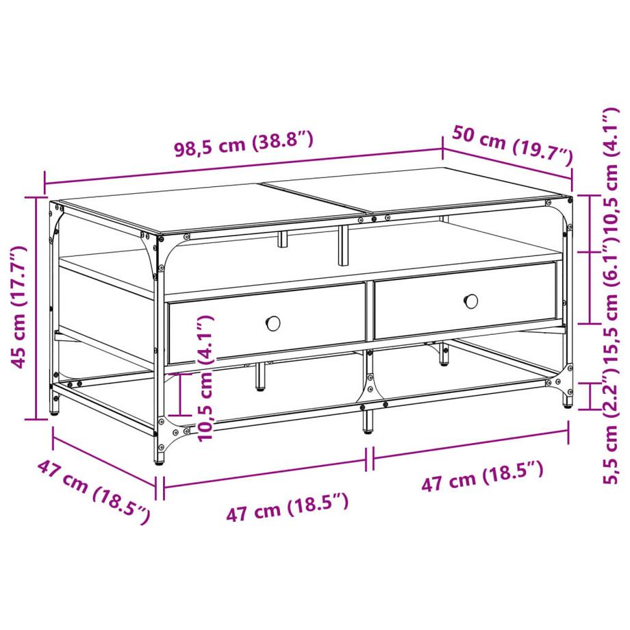 VidaXL Couchtisch holzwerkstoff  