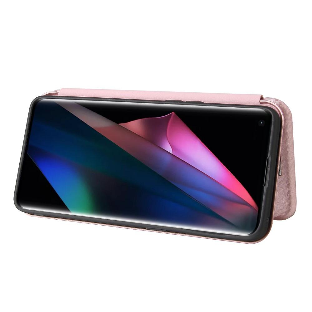 Cover-Discount  OPPO Find X3 Pro - Carbon Look Flip Case Hülle 