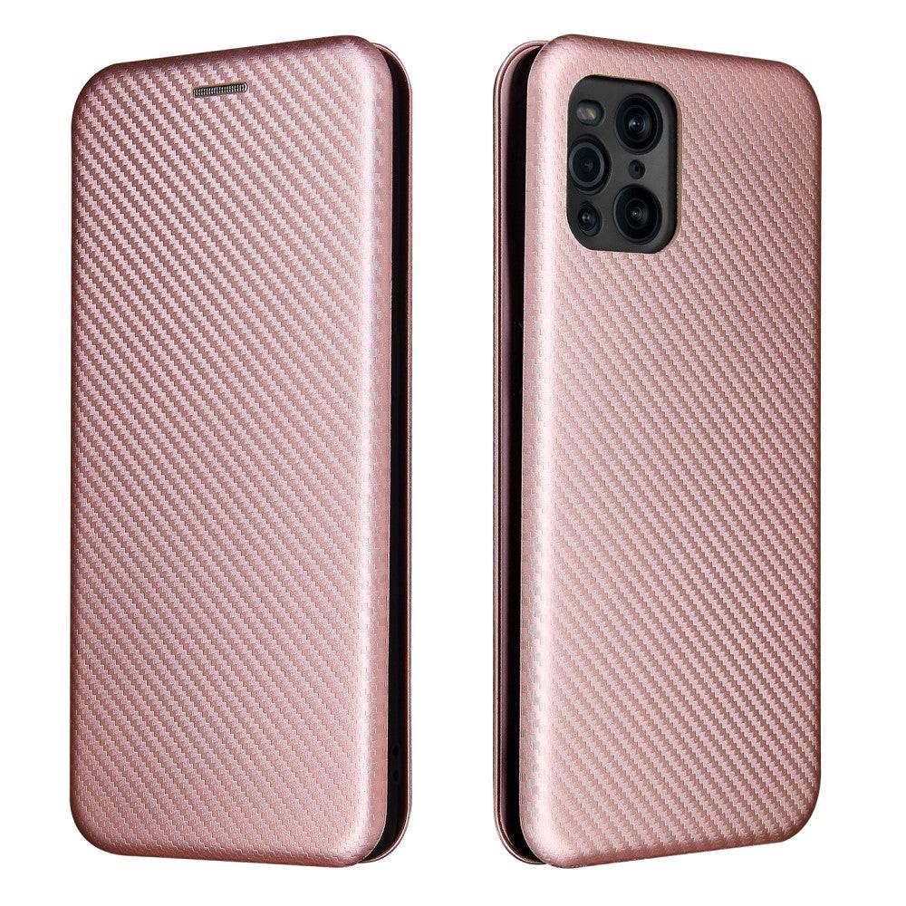 Cover-Discount  OPPO Find X3 Pro - Carbon Look Flip Case Hülle 