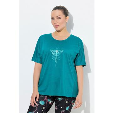 Maglia funzionale con inserti di mesh, scollo rotondo e mezze maniche