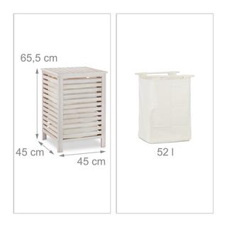 B2X Waschküche Walnuss Weiß  