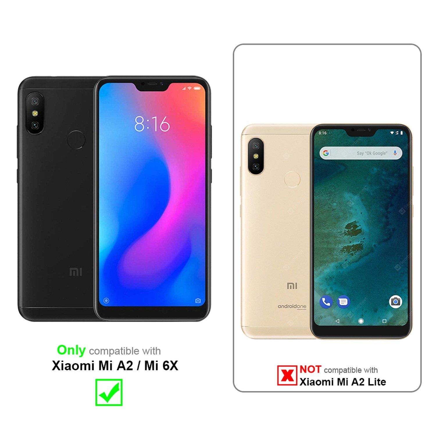 Cadorabo  Housse compatible avec Xiaomi Mi A2 / Mi 6X - Coque de protection avec fermeture magnétique, fonction de support et compartiment pour carte 