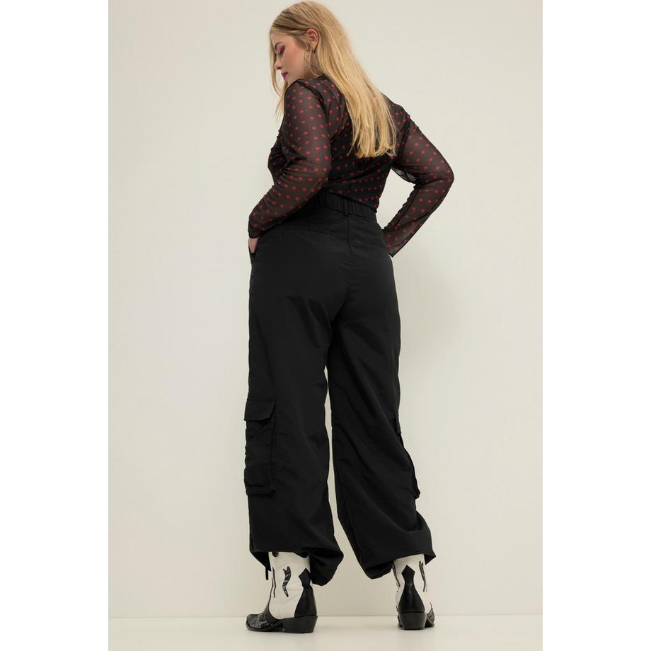 Studio Untold Pantalon cargo coupe large poches cargo cordon à la taille  