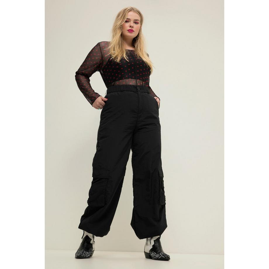 Studio Untold Pantalon cargo coupe large poches cargo cordon à la taille  