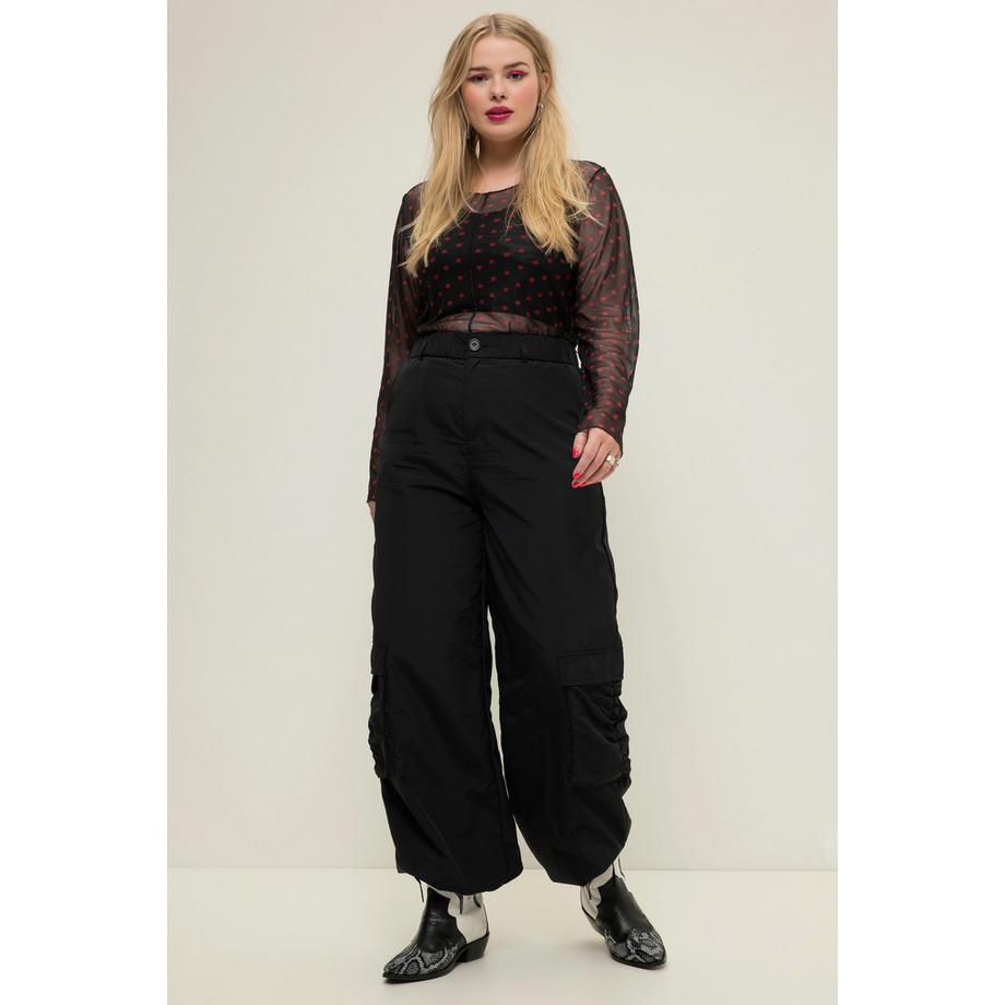 Studio Untold Pantalon cargo coupe large poches cargo cordon à la taille  