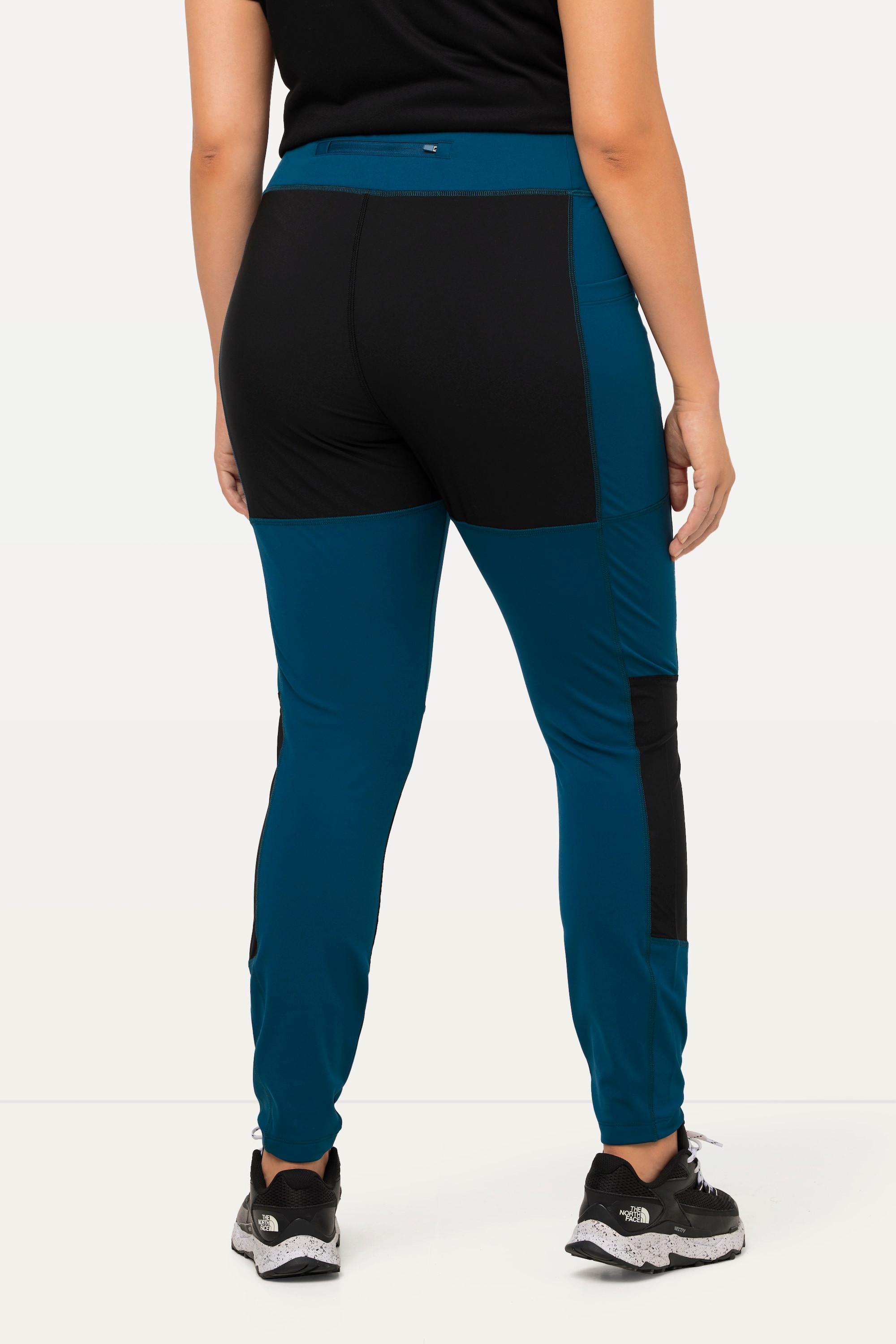 Ulla Popken  Leggings da trekking a vita alta con cintura elastica e tasca con zip 