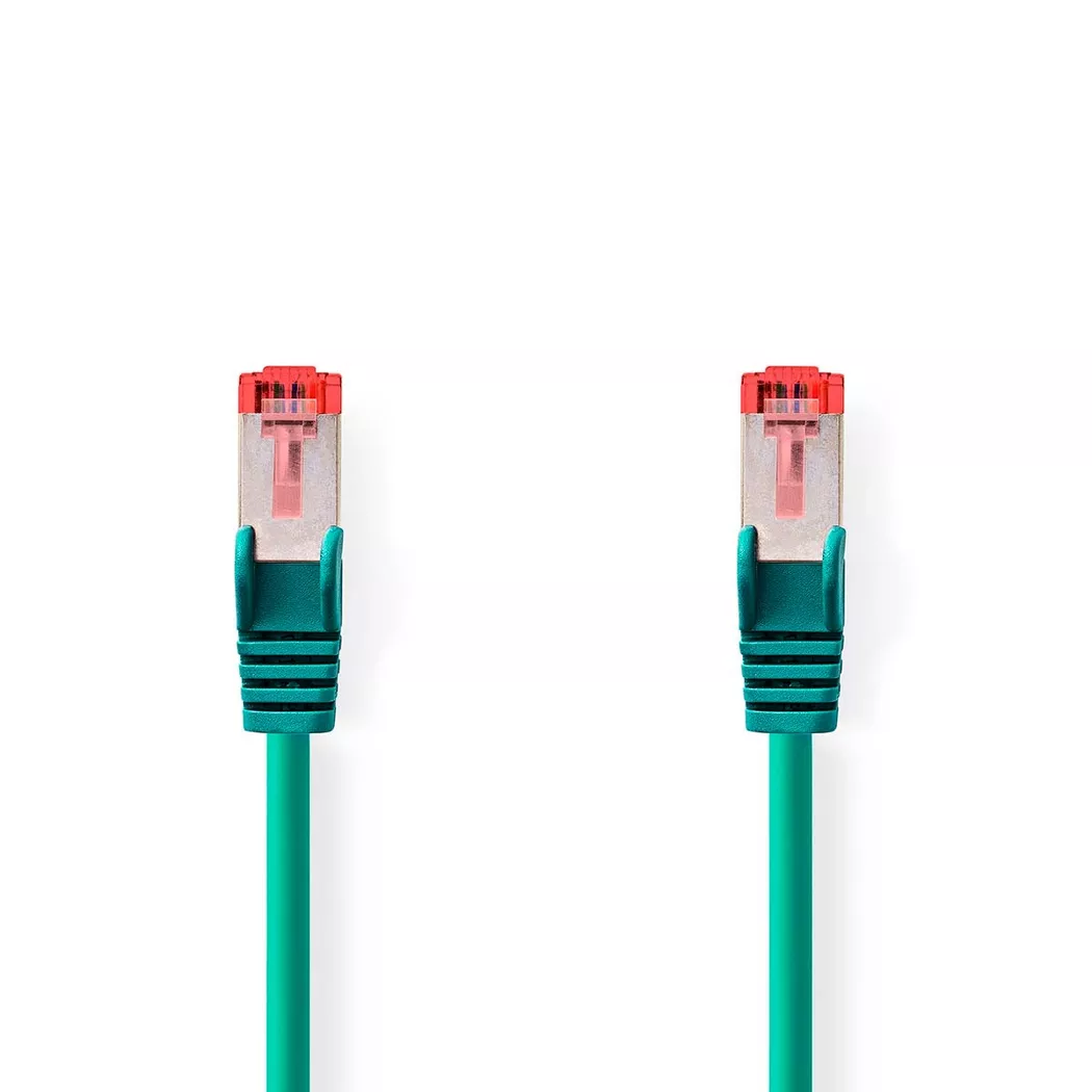 Nedis – CAT6 Netzwerkkabel | RJ45 Stecker S/FTP 15,0 m Rund LSZH Grün Etikett, One Size