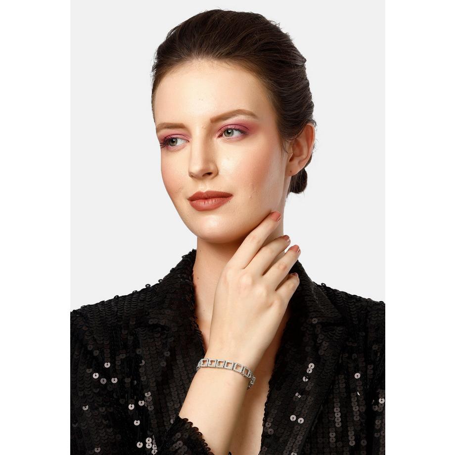 AVANT-GARDE PARIS  Diva Bracciale a Catena Quadrata Cava 