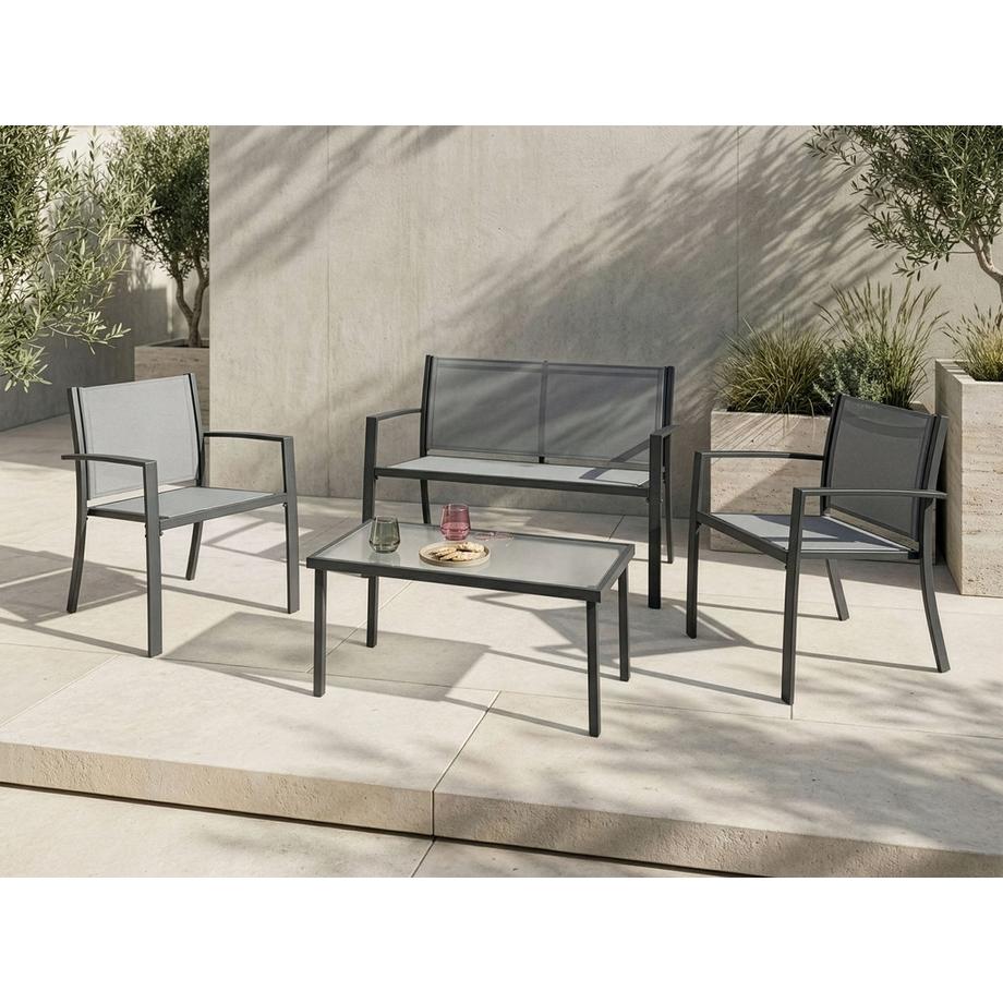 Beliani Set lounge pour jardin en Acier  TAVOLETO  