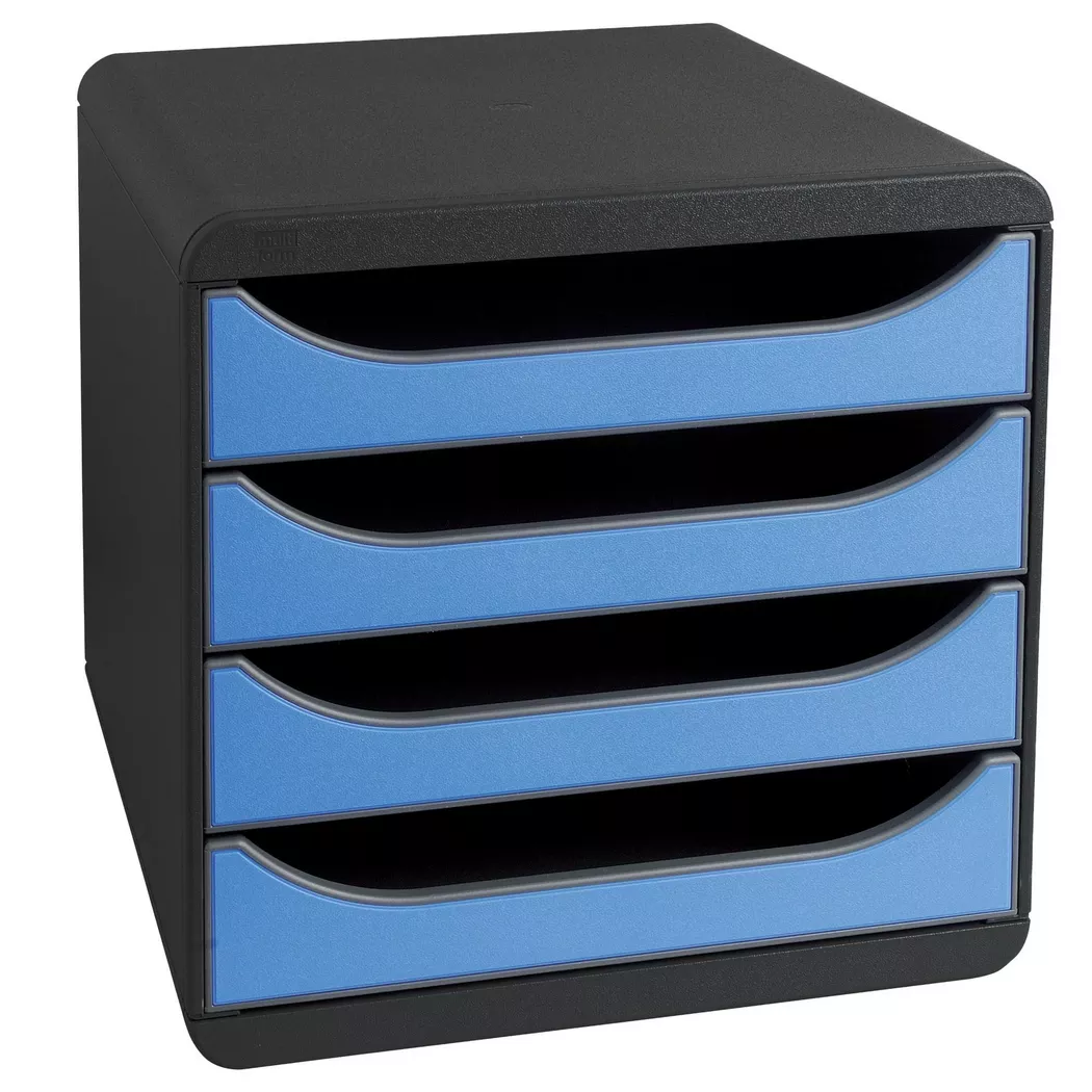 Exacompta BIG-BOX Iderama 4 Drawer Unit, Ice Blue