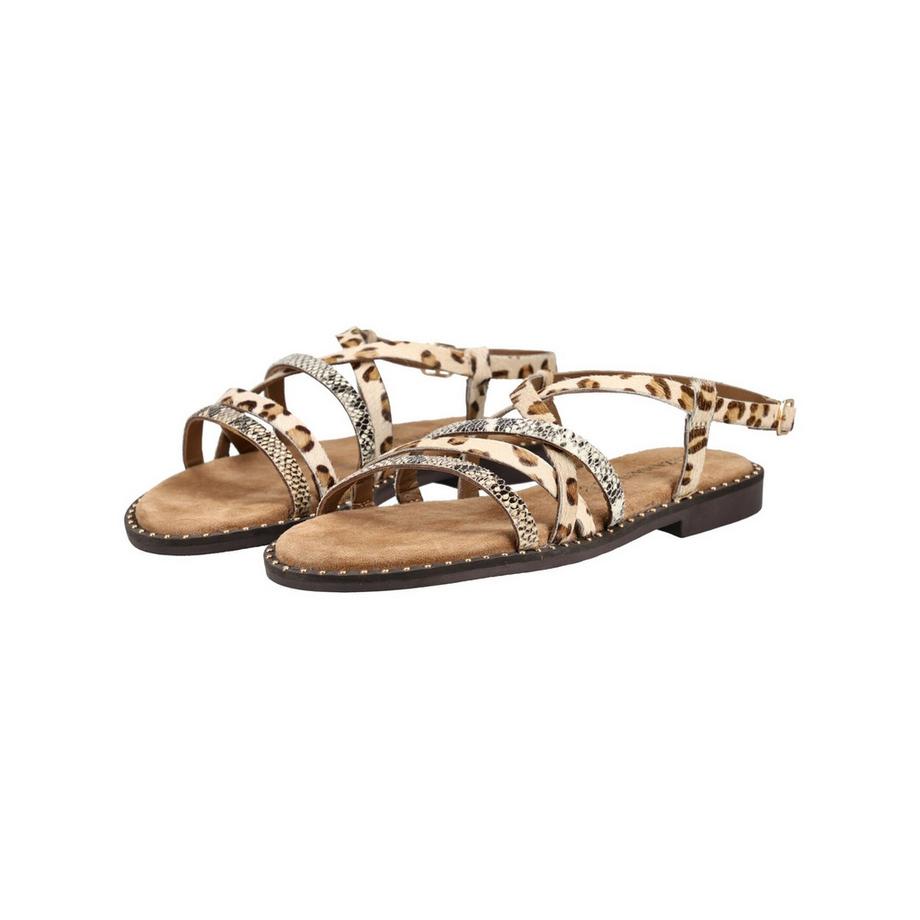 Lazamani Sandales à brides avec imprimé léopard  