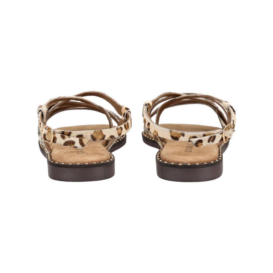 Lazamani Sandales à brides avec imprimé léopard  