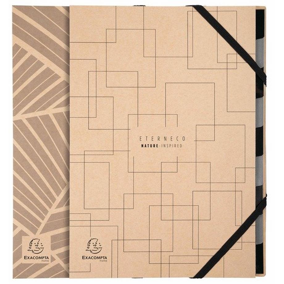 Exacompta EXACOMPTA Ordnungsmappe Eterneco A4 56747E braun, ass., FSC 9-teilig  